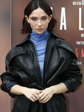 Matilda De Angelis Black Leather Jacket