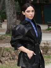 Matilda De Angelis Black Leather Jacket