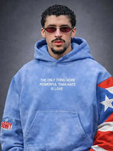 Bad Bunny USA Hoodie | More Powerful Than Hate is Love Hoodie