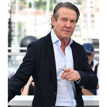 The Substance 2024 Dennis Quaid Black Blazer