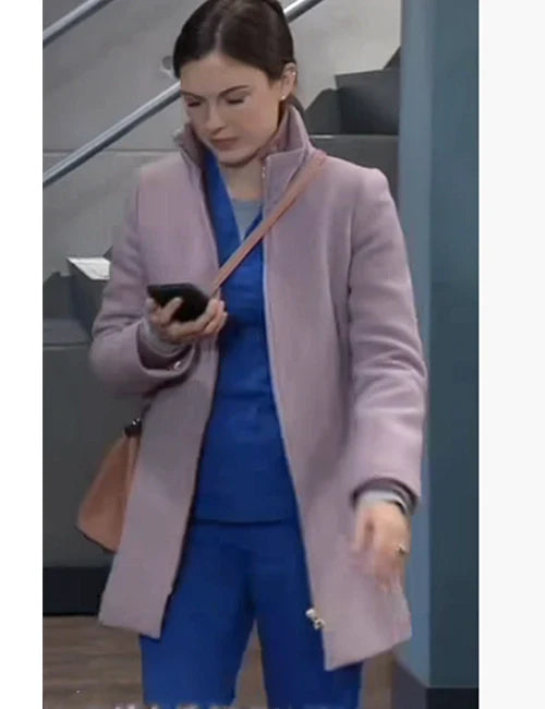 Willow Tait General Hospital Purple Wool Coat
